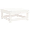 Salon de jardin 4 pcs blanc bois de pin massif 