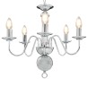 Lustre Argenté 5 ampoules E14 