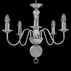 Lustre Argenté 5 ampoules E14 
