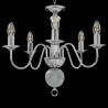 Lustre Argenté 5 ampoules E14 