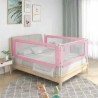 Barrière de sécurité de lit d'enfant Rose 140x25 cm Tissu 