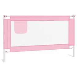 Barrière de sécurité de lit d'enfant Rose 140x25 cm Tissu 