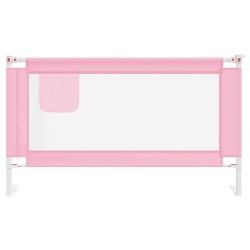 Barrière de sécurité de lit d'enfant Rose 140x25 cm Tissu 