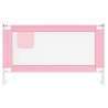 Barrière de sécurité de lit d'enfant Rose 140x25 cm Tissu 