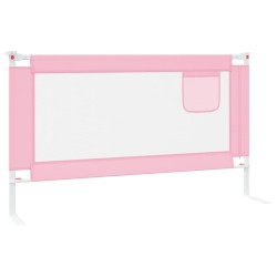 Barrière de sécurité de lit d'enfant Rose 140x25 cm Tissu 