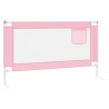 Barrière de sécurité de lit d'enfant Rose 140x25 cm Tissu 