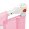 Barrière de sécurité de lit d'enfant Rose 140x25 cm Tissu 