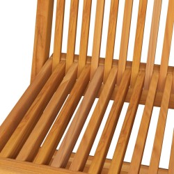Chaises de jardin avec coussins vert vif lot de 2 Bois de teck 