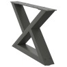 Pieds de table basse 2 pcs anthracite 60x(30-31,3) cm acier 
