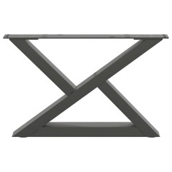 Pieds de table basse 2 pcs anthracite 60x(30-31,3) cm acier 
