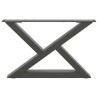 Pieds de table basse 2 pcs anthracite 60x(30-31,3) cm acier 