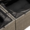 Salon de jardin 6 pcs avec coussins gris résine tressée 