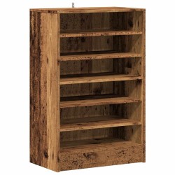 Armoire à chaussures vieux bois 60x35x92 cm bois d'ingénierie 