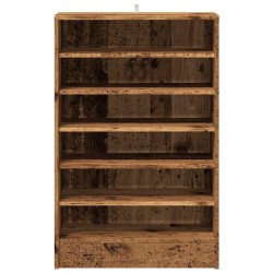 Armoire à chaussures vieux bois 60x35x92 cm bois d'ingénierie 