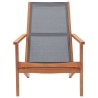 Chaise de jardin Gris Bois d'eucalyptus solide et textilène  