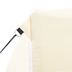 Tente de réception pliable avec 4 parois 2x2 m Acier Crème 