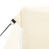 Tente de réception pliable avec 4 parois 2x2 m Acier Crème 