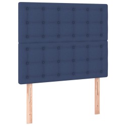 Sommier à lattes de lit avec matelas Bleu 90x190 cm Tissu 