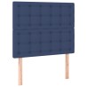 Sommier à lattes de lit avec matelas Bleu 90x190 cm Tissu 