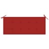 Banc Batavia avec coussin rouge 120 cm Bois de teck massif 