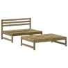 Salon de jardin 2 pcs bois de pin imprégné 