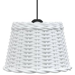 Abat-jour de plafonnier blanc Ø30x20 cm osier 