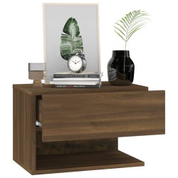 Tables de chevet murales 2 pcs Chêne marron 