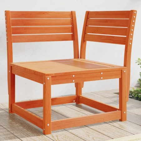 Canapé d'angle de jardin cire marron 73x73x78cm bois pin massif 
