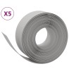 Bordures de jardin 5 pcs gris 10 m 20 cm polyéthylène 