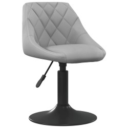 Chaises pivotantes à manger lot de 4 gris clair velours 