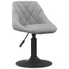 Chaises pivotantes à manger lot de 4 gris clair velours 