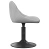 Chaises pivotantes à manger lot de 4 gris clair velours 