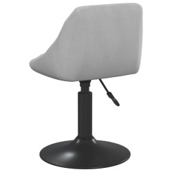 Chaises pivotantes à manger lot de 4 gris clair velours 