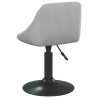 Chaises pivotantes à manger lot de 4 gris clair velours 
