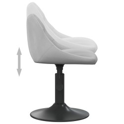 Chaises pivotantes à manger lot de 4 gris clair velours 
