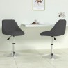Chaises pivotantes à manger lot de 2 Noir Velours 