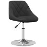 Chaises pivotantes à manger lot de 2 Noir Velours 