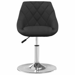 Chaises pivotantes à manger lot de 2 Noir Velours 
