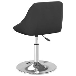 Chaises pivotantes à manger lot de 2 Noir Velours 