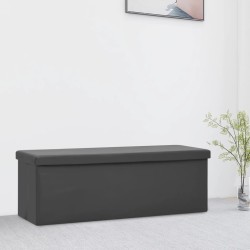 Banc de rangement pliable Gris PVC 