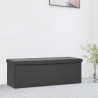 Banc de rangement pliable Gris PVC 