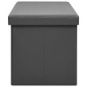 Banc de rangement pliable Gris PVC 
