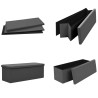 Banc de rangement pliable Gris PVC 