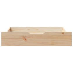 Tiroirs sous le lit avec roulettes 2 pcs 85x55x16 cm pin massif 