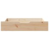 Tiroirs sous le lit avec roulettes 2 pcs 85x55x16 cm pin massif 