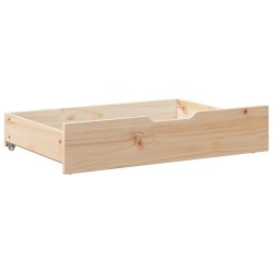 Tiroirs sous le lit avec roulettes 2 pcs 85x55x16 cm pin massif 