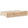 Tiroirs sous le lit avec roulettes 2 pcs 85x55x16 cm pin massif 
