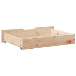 Tiroirs sous le lit avec roulettes 2 pcs 85x55x16 cm pin massif 