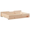 Tiroirs sous le lit avec roulettes 2 pcs 85x55x16 cm pin massif 