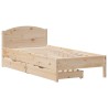 Cadre de lit sans matelas 90x190 cm bois de pin massif 